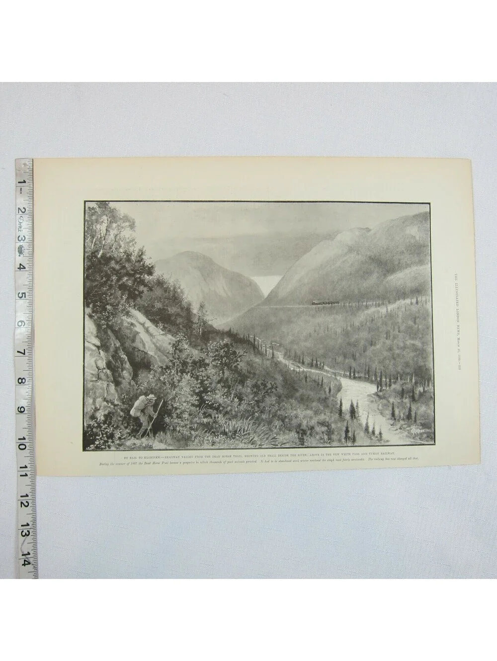Antique 1899 Print Canada By Rail to Klondike, Skagway, White Pass Yukon Train